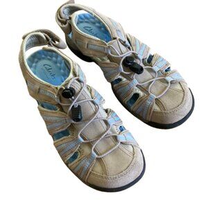 Clarks Women's Tuvia Maddee Walking Hiking Sandals Closed Toe Sporty sz 7